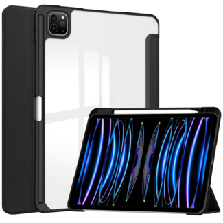 Case2go Case2go - Tablet hoes geschikt voor Apple iPad Pro 11 (2025) / Apple iPad Pro 11 (2024) - Acrylic Trifold case met Pencil houder - 11 Inch - Zwart