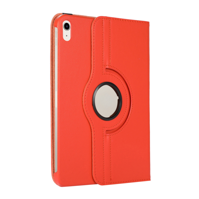 Case2go - Tablet hoes geschikt voor Apple iPad 11 (2025) A16 / Apple iPad 10.9 (2022) - Draaibare Bookcase - Oranje