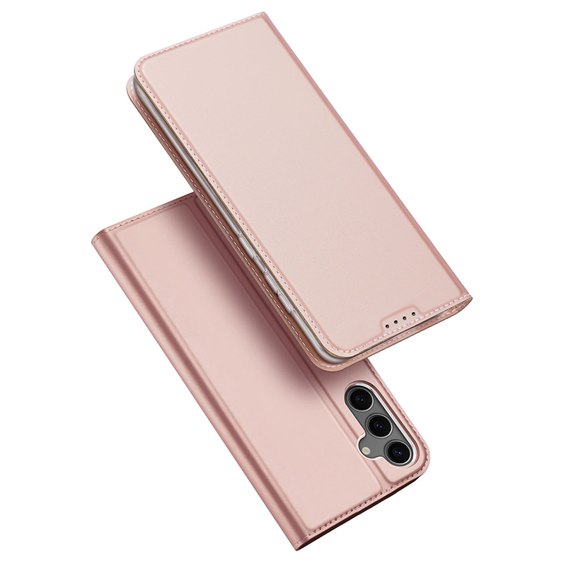 Dux Ducis - Telefoon Hoesje geschikt voor Samsung Galaxy S25 - Skin Pro - Book Case - Roze afbeelding