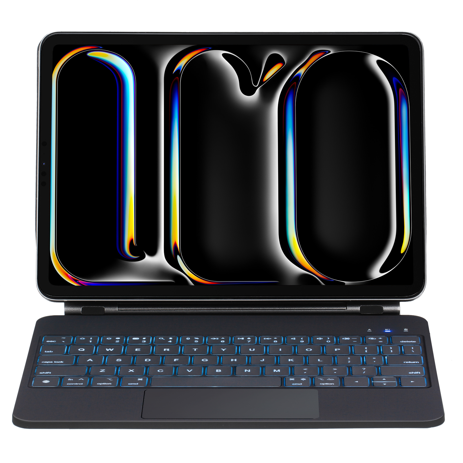 Case2go - Toetsenbord hoes geschikt voor Apple iPad Pro 11 (2024)  - Bluetooth Toetsenbord hoes - met Touchpad - Zwart afbeelding