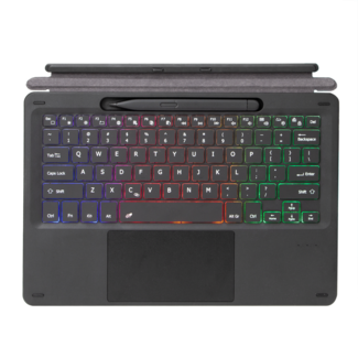 Case2go Bluetooth toetsenbord geschikt voor Microsoft Surface Pro X/8/9/10 - QWERTY - Bluetooth Toetsenbord Cover - Met touchpad en toetsenbord verlichting - Zwart