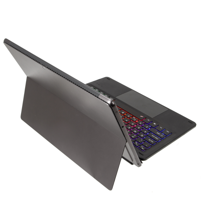 Bluetooth toetsenbord geschikt voor Microsoft Surface Pro X/8/9/10 - QWERTY - Bluetooth Toetsenbord Cover - Met touchpad, Pencilhouder en toetsenbord verlichting - Zwart