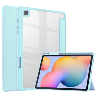 Case2go Case2go - Tablet hoes geschikt voor Samsung Galaxy Tab S6 Lite (2024) - Acrylic Trifold - Auto/Wake - Licht Blauw