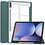 Case2go - Tablet hoes geschikt voor Samsung Galaxy Tab S10 Plus - Acrylic Trifold - Auto/Wake - 12.4 Inch - Donkergroen