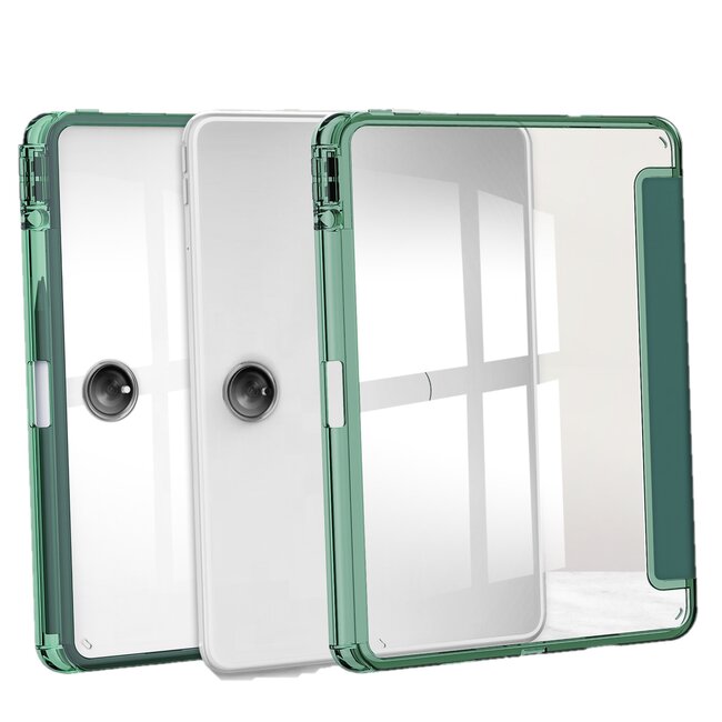 Case2go - Tablet hoes geschikt voor Oppo OnePlus PAD 2023/Oppo pad 2 - Acrylic Trifold - Auto/Wake - 11.61 Inch - Donker Groen