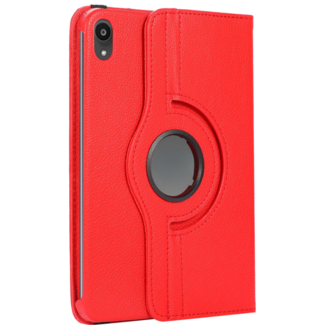 Case2go Case2go - Tablet hoes geschikt voor Apple iPad Mini 6 (2021) / Mini 7 (2024) - 8.3 Inch - Draaibare Book Case Cover - Rood