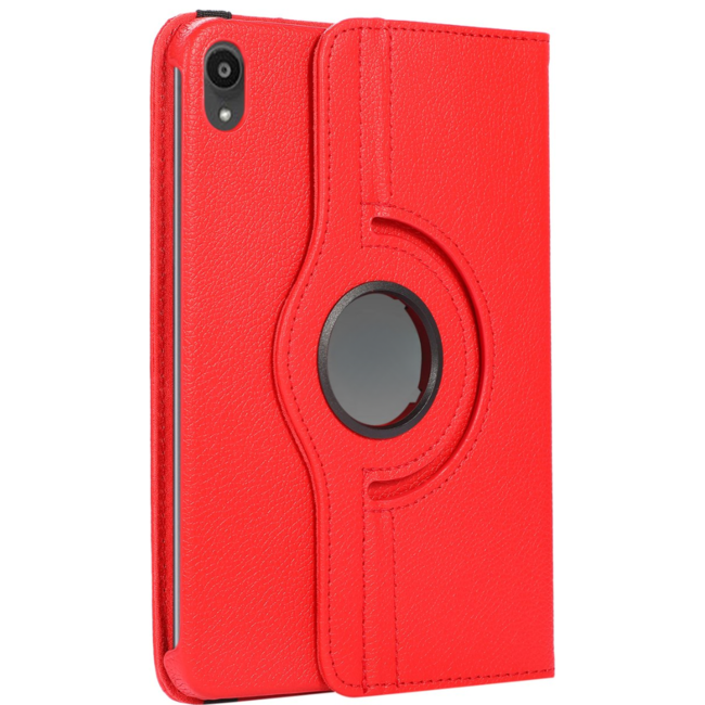 Case2go - Tablet hoes geschikt voor Apple iPad Mini 6 (2021) / Mini 7 (2024) - 8.3 Inch - Draaibare Book Case Cover - Rood