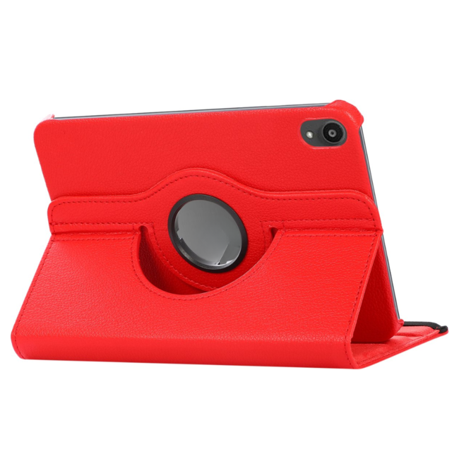 Case2go - Tablet hoes geschikt voor Apple iPad Mini 6 (2021) / Mini 7 (2024) - 8.3 Inch - Draaibare Book Case Cover - Rood