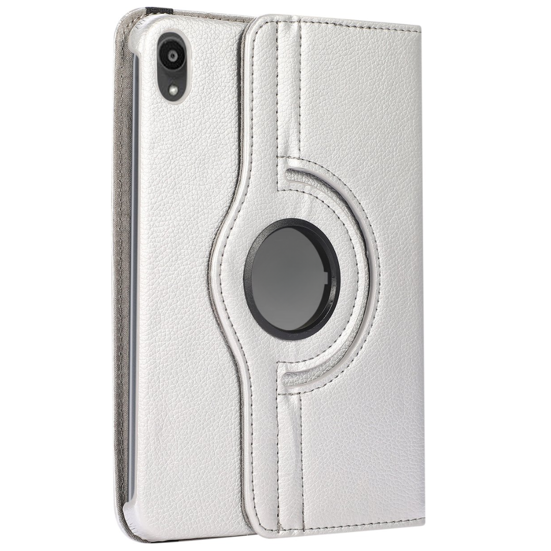 Case2go - Tablet hoes geschikt voor iPad Mini 6 (2021) - 8.3 Inch - Draaibare Book Case Cover - Zilver afbeelding