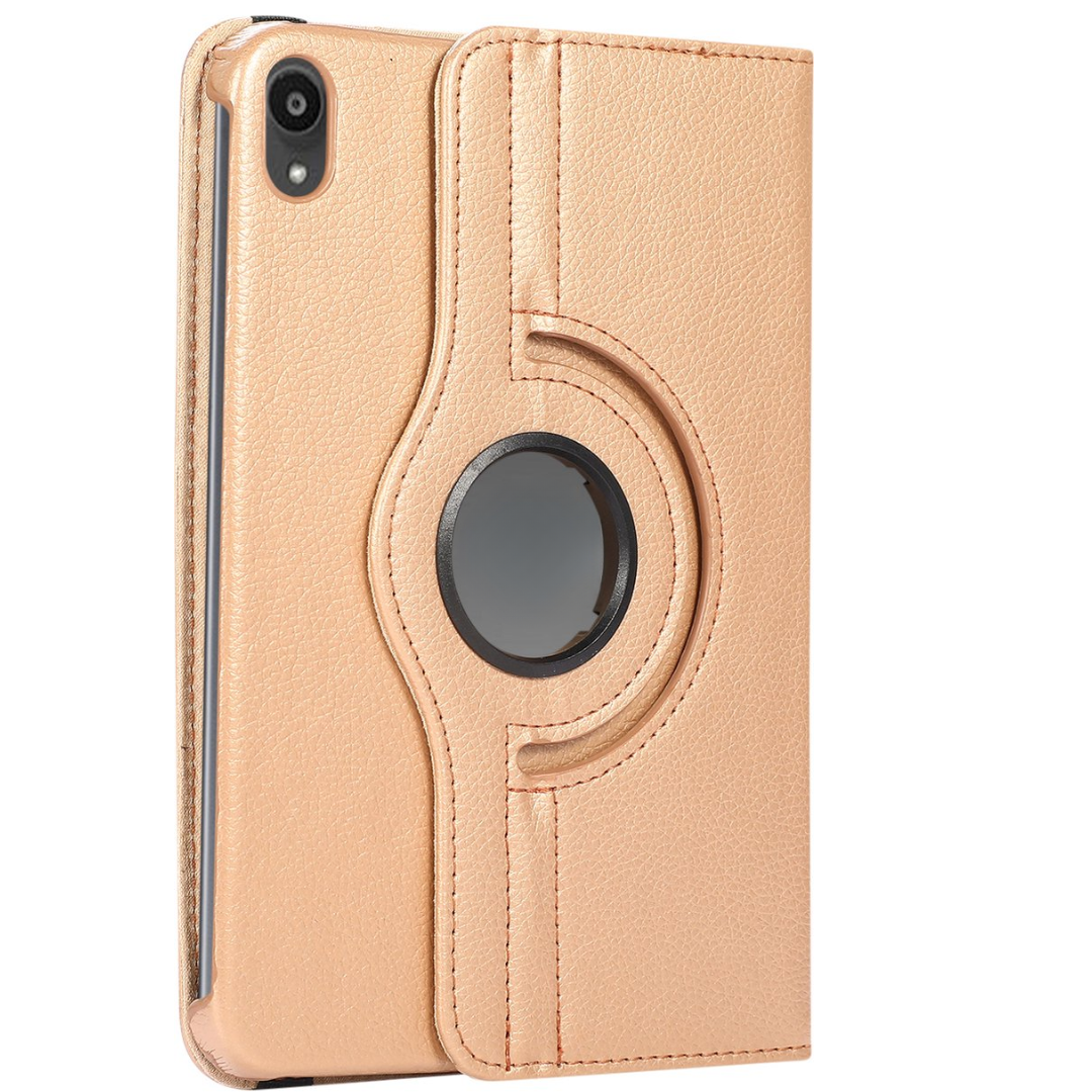 Case2go - Tablet hoes geschikt voor iPad Mini 6 (2021) - 8.3 Inch - Draaibare Book Case Cover - Goud afbeelding