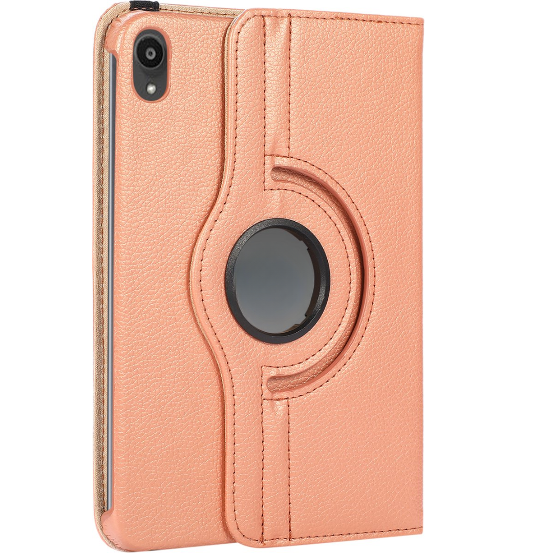 Case2go - Tablet hoes geschikt voor iPad Mini 6 (2021) - 8.3 Inch - Draaibare Book Case Cover - Rosé-Goud afbeelding