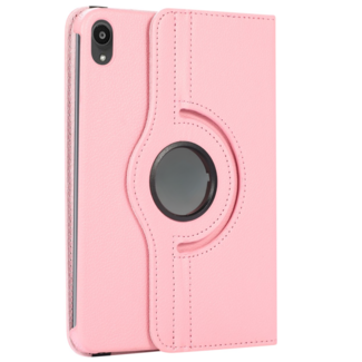 Case2go Case2go - Tablet hoes geschikt voor Apple iPad Mini 6 (2021) / Mini 7 (2024) - 8.3 Inch - Draaibare Book Case Cover - Roze