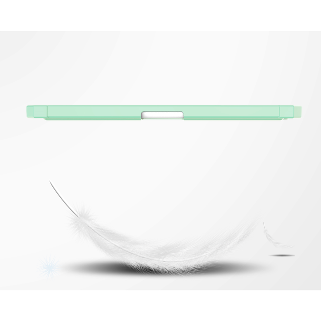 Tablet hoes geschikt voor Apple iPad Mini 7 (2024) - Acrylic Trifold case - met Auto/Wake functie en Magneetsluiting - Mint Groen