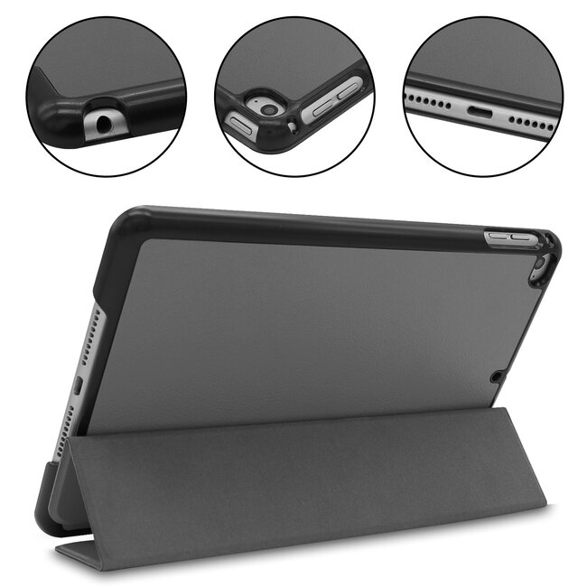 Tablet hoes geschikt voor iPad Mini 2021 - Tri-Fold Book Case - Grijs