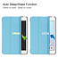 Tablet hoes geschikt voor iPad Mini 2021 - Tri-Fold Book Case - Licht Blauw