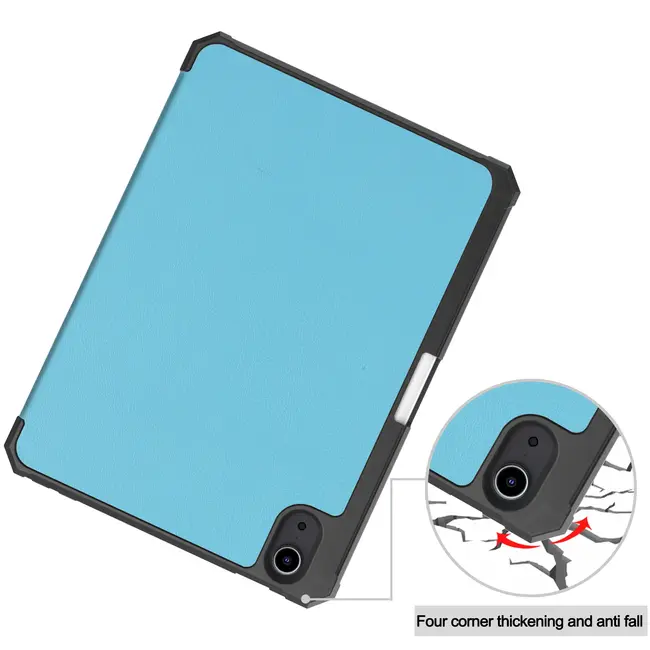 Case2go - Tablet hoes geschikt voor Apple iPad Mini 7 (2024) - 8.3 inch - TPU Book Case met Apple Pencil Houder - Licht Blauw