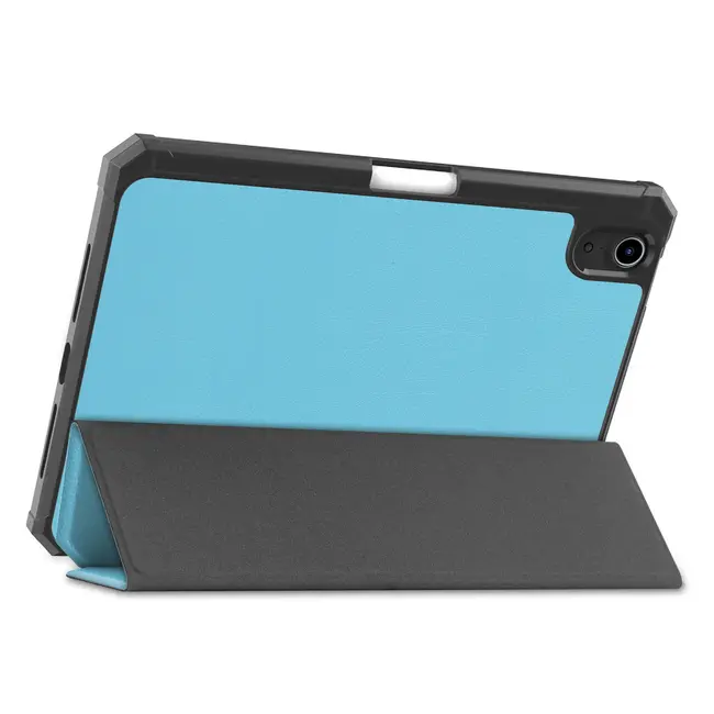 Case2go - Tablet hoes geschikt voor Apple iPad Mini 7 (2024) - 8.3 inch - TPU Book Case met Apple Pencil Houder - Licht Blauw
