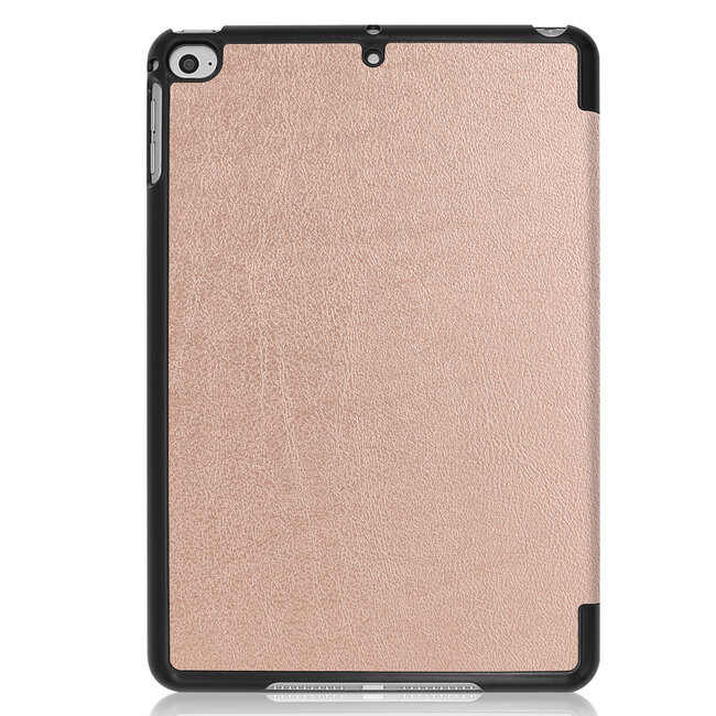 Tablet hoes geschikt voor iPad Mini 2021 - Tri-Fold Book Case - Rosé-Goud