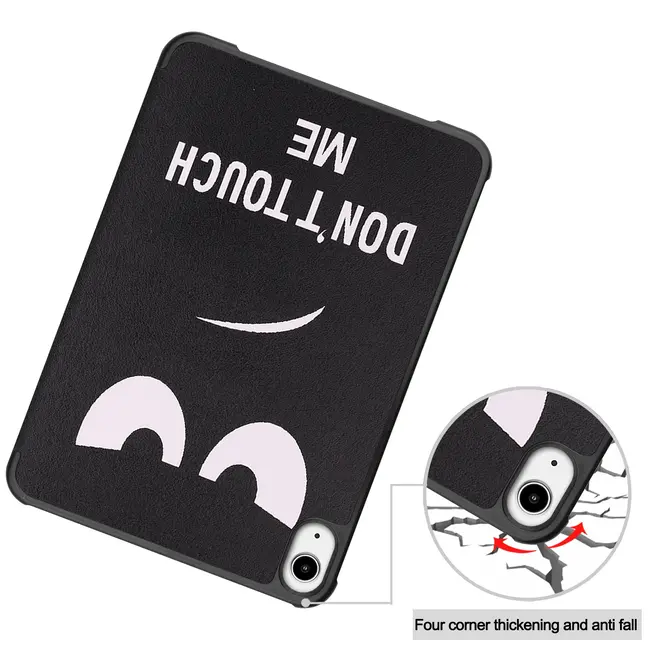 Case2go - Tablet hoes geschikt voor Apple iPad Mini 7 (2024) - 8.3 inch - TPU Book Case met Apple Pencil Houder - Don't Touch Me