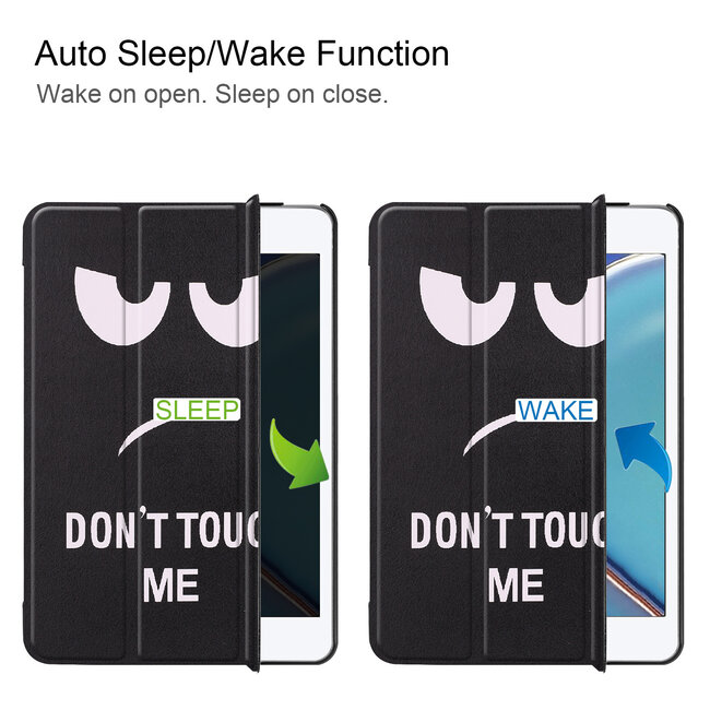 Tablet hoes geschikt voor iPad Mini 2021 - Tri-Fold Book Case - Don't Touch Me