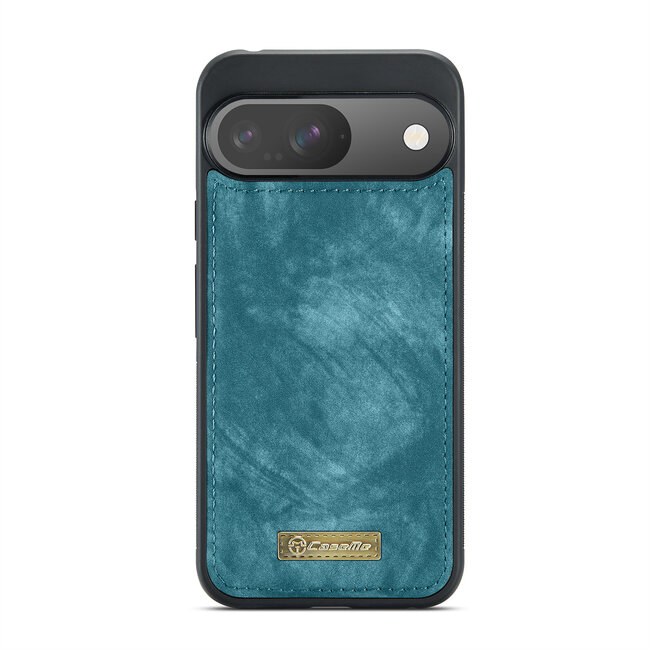 CaseMe - Telefoonhoesje geschikt voor Google Pixel 9/9 Pro - 2 in 1 Book Case en Back Cover - Blauw