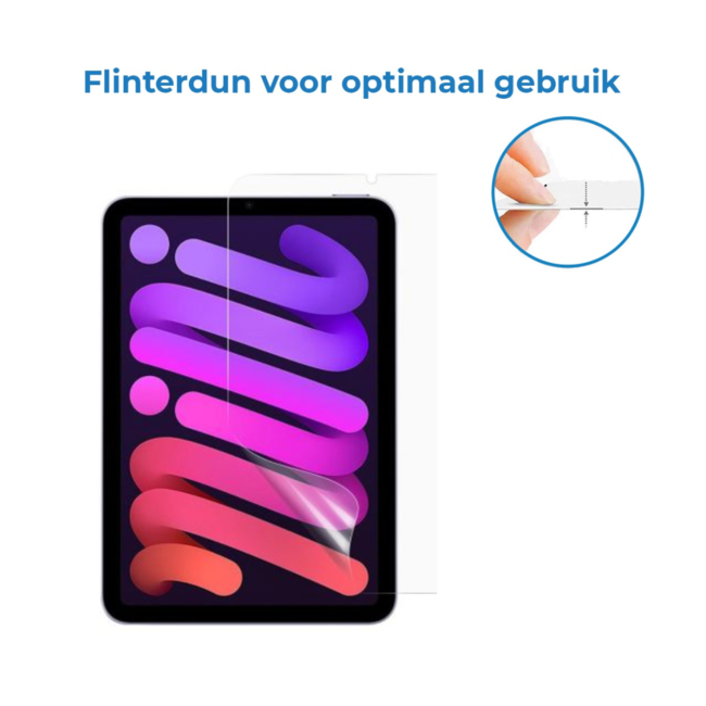 Case2go - Tablet Screenprotector geschikt voor Apple iPad Mini 7 - 8.3 Inch - Tempered Glass - Case Friendly - Transparant