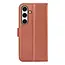 Case2go - Telefoon hoesje geschikt voor Samsung Galaxy S24 FE - Wallet Book case - Met Magnetische Sluiting - Bruin