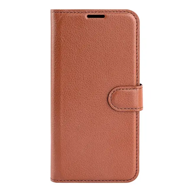 Case2go - Telefoon hoesje geschikt voor Samsung Galaxy S24 FE - Wallet Book case - Met Magnetische Sluiting - Bruin