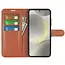 Case2go - Telefoon hoesje geschikt voor Samsung Galaxy S24 FE - Wallet Book case - Met Magnetische Sluiting - Bruin