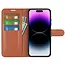 Case2go - Telefoon hoesje geschikt voor Apple iPhone 15 Pro Max - Wallet Book case - Met Magnetische Sluiting - Bruin