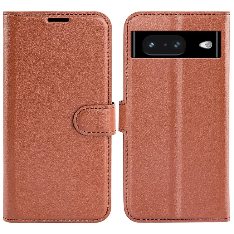 Case2go - Telefoon hoesje geschikt voor Google Pixel 8 - Wallet Book case - Met Magnetische Sluiting - Bruin afbeelding