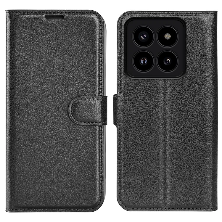 Case2go - Telefoon hoesje geschikt voor Xiaomi 14 Pro - Wallet Book case - Met Magnetische Sluiting - Zwart afbeelding