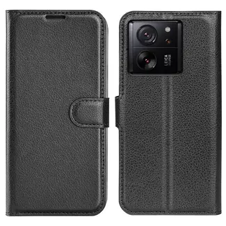 Case2go Case2go - Telefoon hoesje geschikt voor Xiaomi 13T Pro - Wallet Book case - Met Magnetische Sluiting - Zwart
