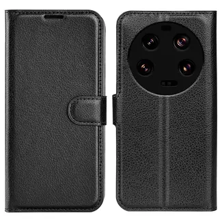 Case2go Case2go - Telefoon hoesje geschikt voor Xiaomi 13 Ultra - Wallet Book case - Met Magnetische Sluiting - Zwart