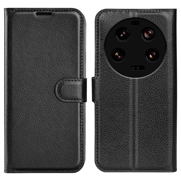 Case2go - Telefoon hoesje geschikt voor Xiaomi 13 Ultra - Wallet Book case - Met Magnetische Sluiting - Zwart afbeelding