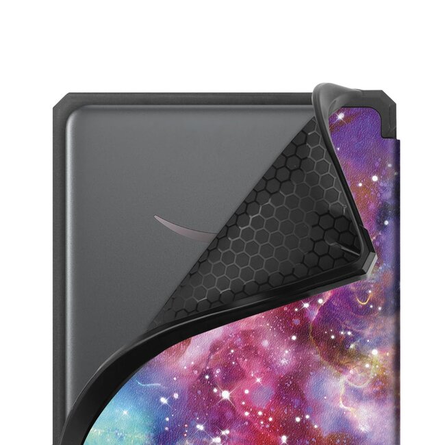 Hoes geschikt voor Amazon Kindle Paperwhite 2024 (12th gen) - 7 Inch - TPU Book Case - Auto/Wake functie - Galaxy