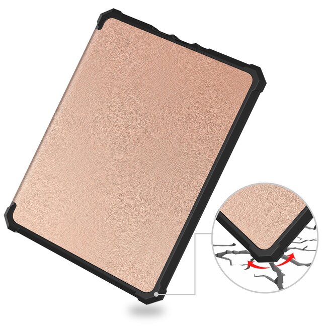 Hoes geschikt voor Amazon Kindle Paperwhite 2024 (12th gen) - 7 Inch - TPU Book Case - Auto/Wake functie - Rose Gold