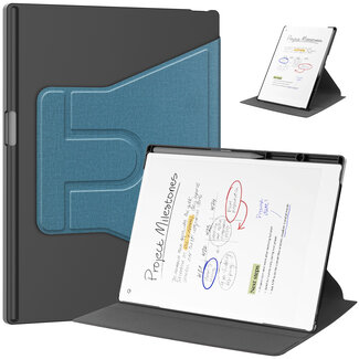 Case2go Tablethoes geschikt voor reMarkable Paper Pro (2024) - TPU hoes - Auto Wake/Sleep functie - 11.8 Inch - Lichtblauw