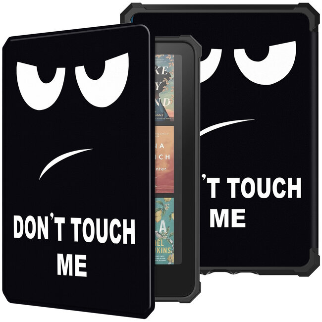 Hoes geschikt voor Amazon Kindle Paperwhite 2024 (12th gen) - 7 Inch - TPU Book Case - Auto/Wake functie - Don't Touch Me