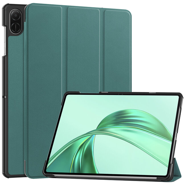 Case2go - Tablet hoes geschikt voor Honor Pad X8a - Tri-Fold Book Case - Auto Wake/Sleep functie - Donker Groen
