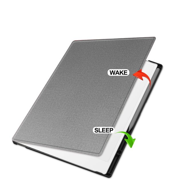 Tablethoes geschikt voor reMarkable Paper Pro (2024) - TPU hoes - Auto Wake/Sleep functie - 11.8 Inch - Grijs