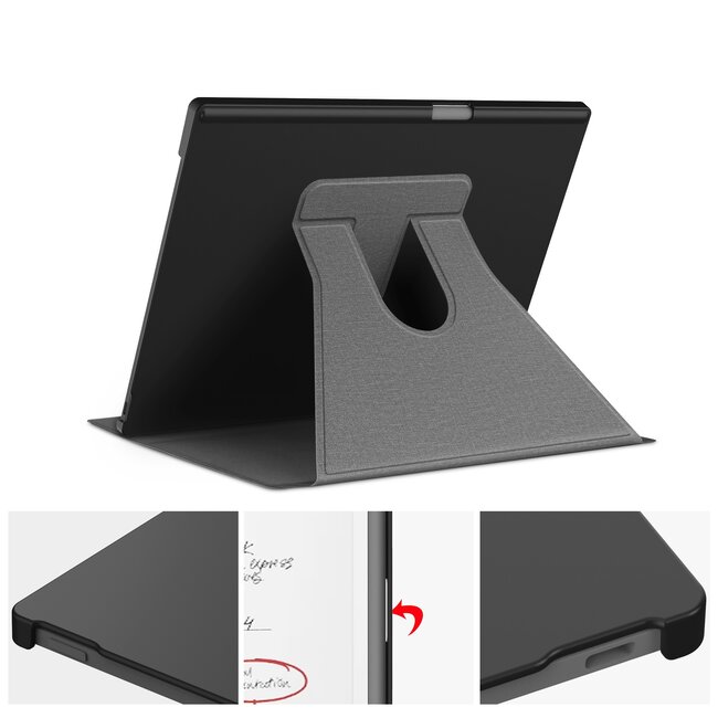 Tablethoes geschikt voor reMarkable Paper Pro (2024) - TPU hoes - Auto Wake/Sleep functie - 11.8 Inch - Grijs