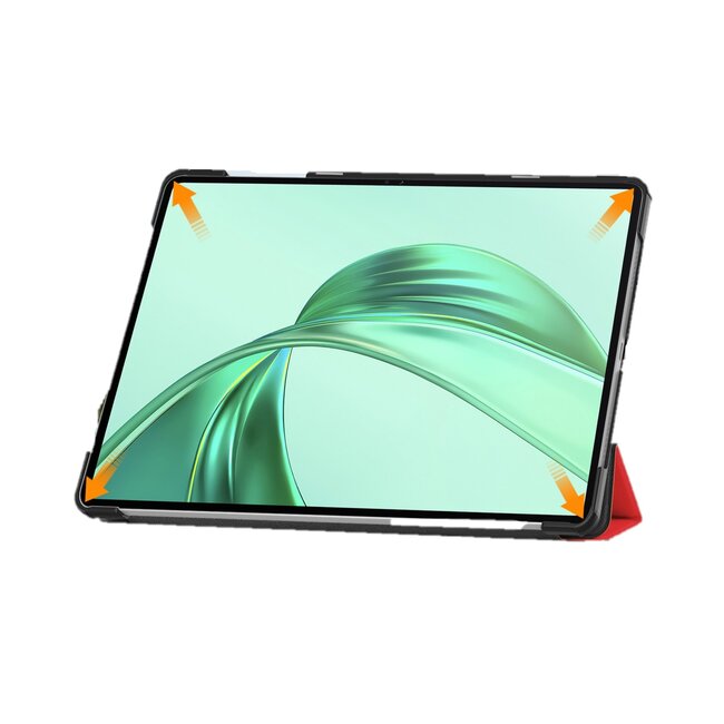 Case2go - Tablet hoes geschikt voor Honor Pad X8a - Tri-Fold Book Case - Auto Wake/Sleep functie - Rood