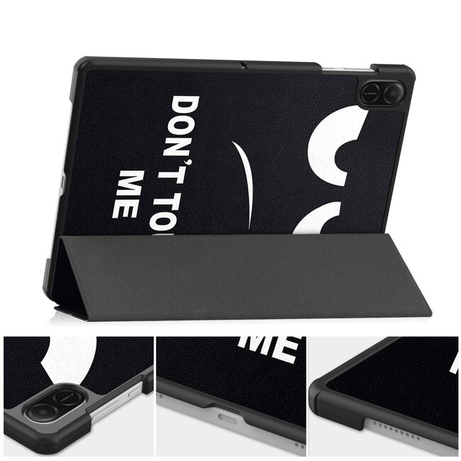 Case2go - Tablet hoes geschikt voor Honor Pad X8a - Tri-Fold Book Case - Auto Wake/Sleep functie - Don't Touch Me