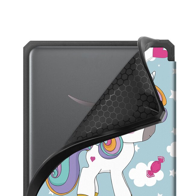 Hoes geschikt voor Amazon Kindle Paperwhite 2024 (12th gen) - 7 Inch - TPU Book Case - Auto/Wake functie - Eenhoorn