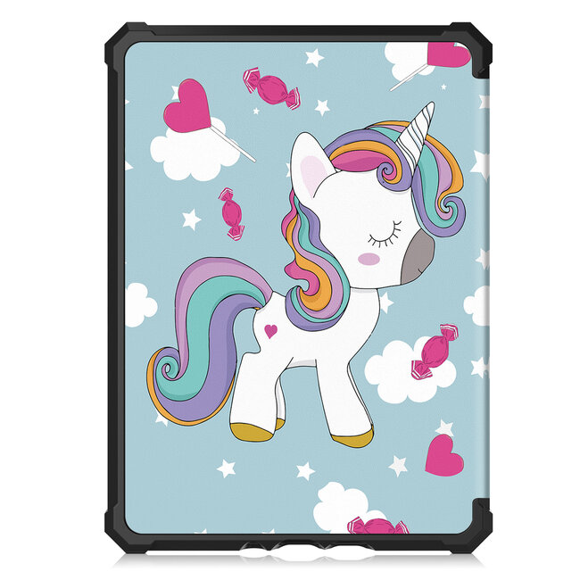 Hoes geschikt voor Amazon Kindle Paperwhite 2024 (12th gen) - 7 Inch - TPU Book Case - Auto/Wake functie - Eenhoorn