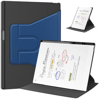 Case2go Tablethoes geschikt voor reMarkable Paper Pro (2024) - TPU hoes - Auto Wake/Sleep functie - 11.8 Inch - Donkerblauw