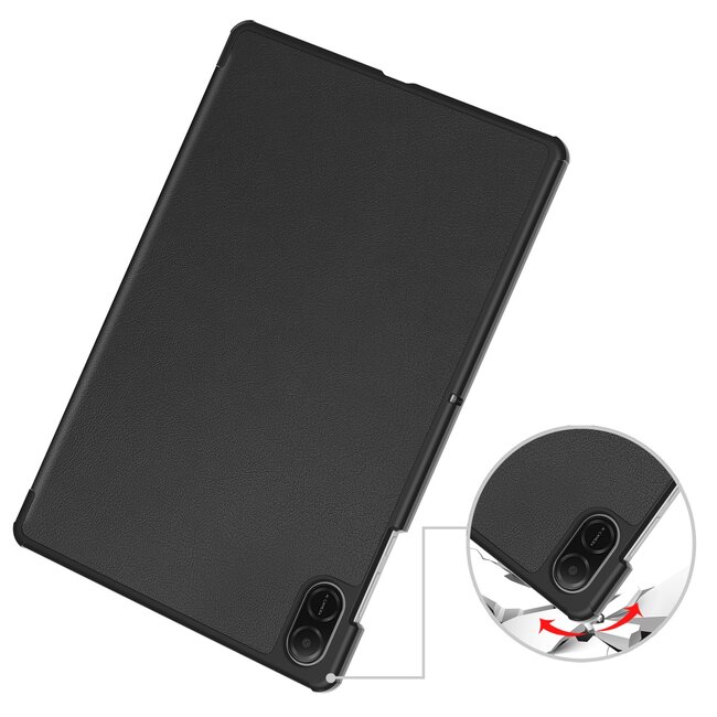 Case2go - Tablet hoes geschikt voor Honor Pad X8a - Tri-Fold Book Case - Auto Wake/Sleep functie - Zwart