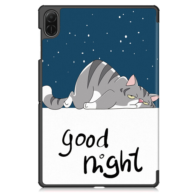 Case2go - Tablet hoes geschikt voor Honor Pad X8a - Tri-Fold Book Case - Auto Wake/Sleep functie - Good Night