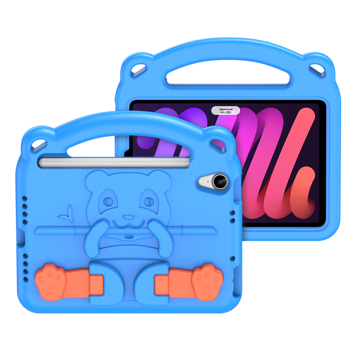 Dux Ducis - tablet hoes geschikt voor Apple iPad Mini 7 (2024) - Schokbestendige case met handvat - Panda Series - Blauw afbeelding